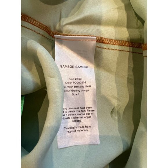NWOT Samsøe & Samsøe Annah Dress SIZE L - Picture 6 of 8
